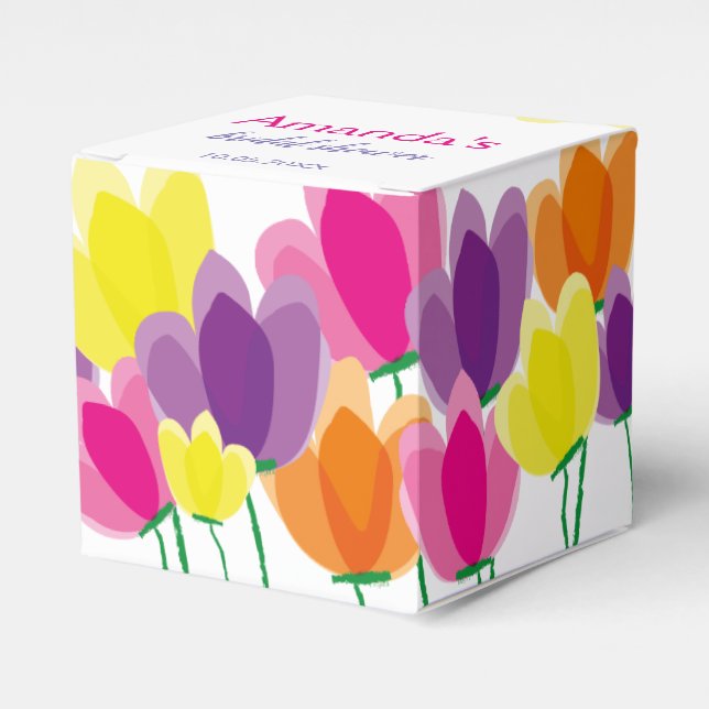 Ballotins Fleurs modernes colorées (Verso)