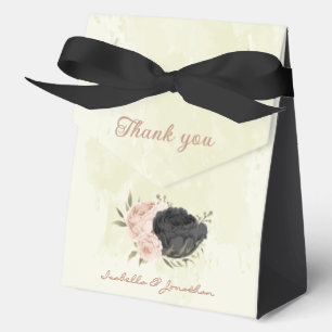 Ballotins fleurs noires rose