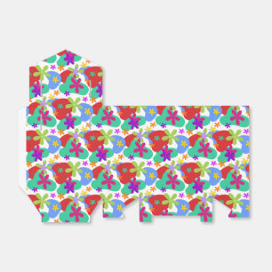 Ballotins Fleurs rétro couleur motif transparente