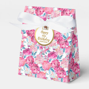 Ballotins Fleurs rose Chic, Photo Personnalisée, Anniversai