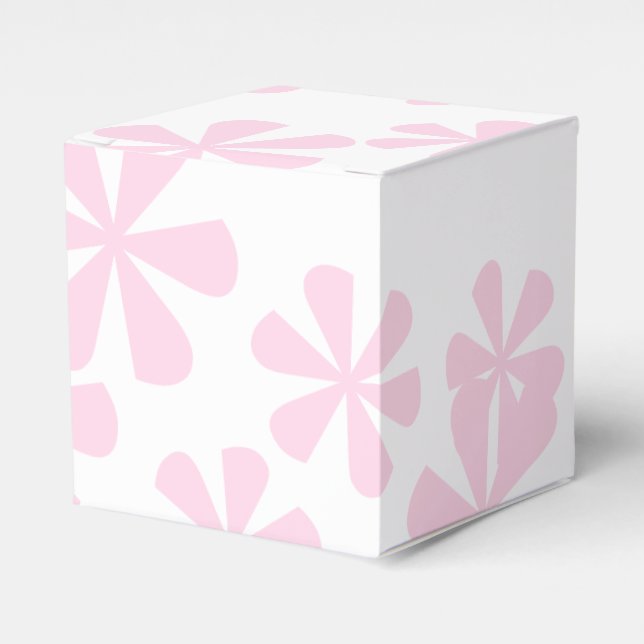 Ballotins fleurs rose clair blanc élégant cadeau (Verso)