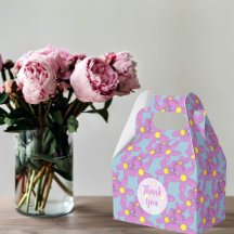 Fleurs roses mignonnes Floral Custom Merci Bleu