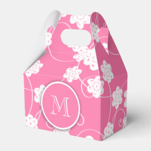 Ballotins Fleurs roses moelleuses mures Motif, Votre Initial