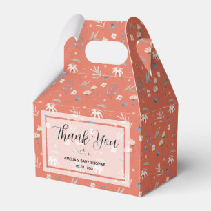 Ballotins Fleurs sauvages sur le Baby shower de Terracotta