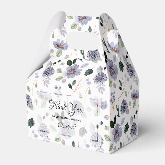 Ballotins Fleurs violettes aquarelle  (Verso)
