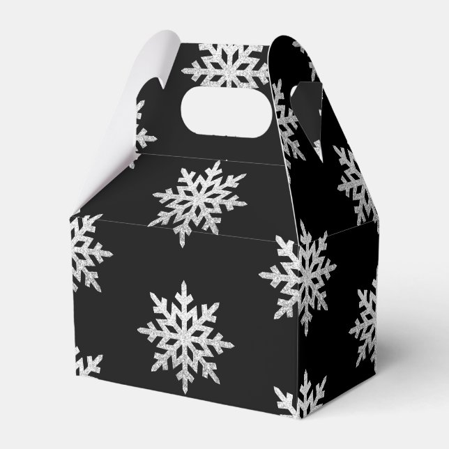 Ballotins Flocon de neige Parties scintillant en argent (Verso)