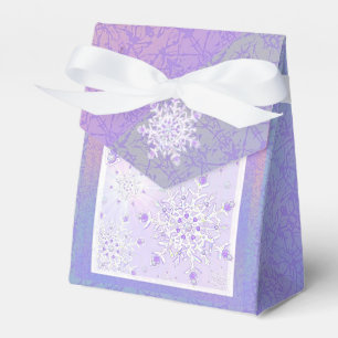 Ballotins flocon de neige violet clair et coeur étincelant
