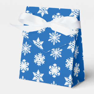 Ballotins Flocons de neige Ikat - Bleu cobalt et blanc