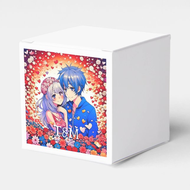 Ballotins Floral Anime thème Mariage personnalisé (Verso)