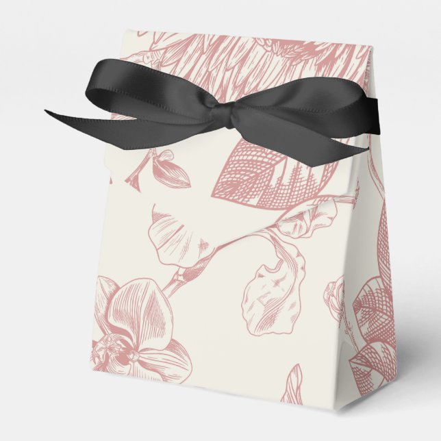 Ballotins Floral de Toile Florale Rouge (Verso)