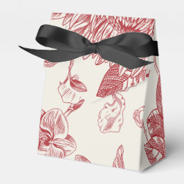 Ballotins Floral de Toile Florale Rouge