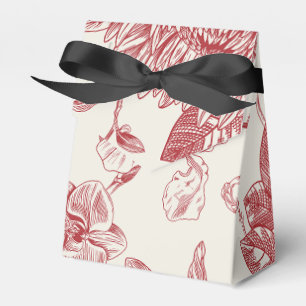 Ballotins Floral de Toile Florale Rouge
