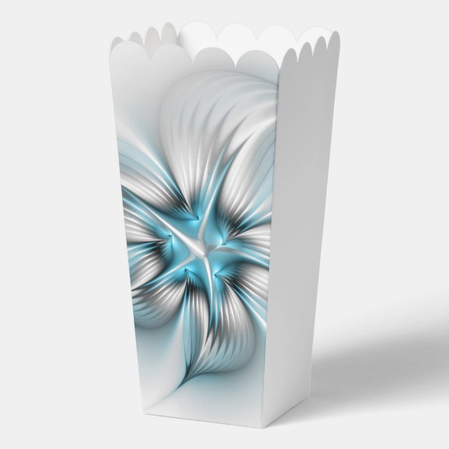Ballotins Floral Elegance Modern Abstract Blue Fractal Art (Verso)