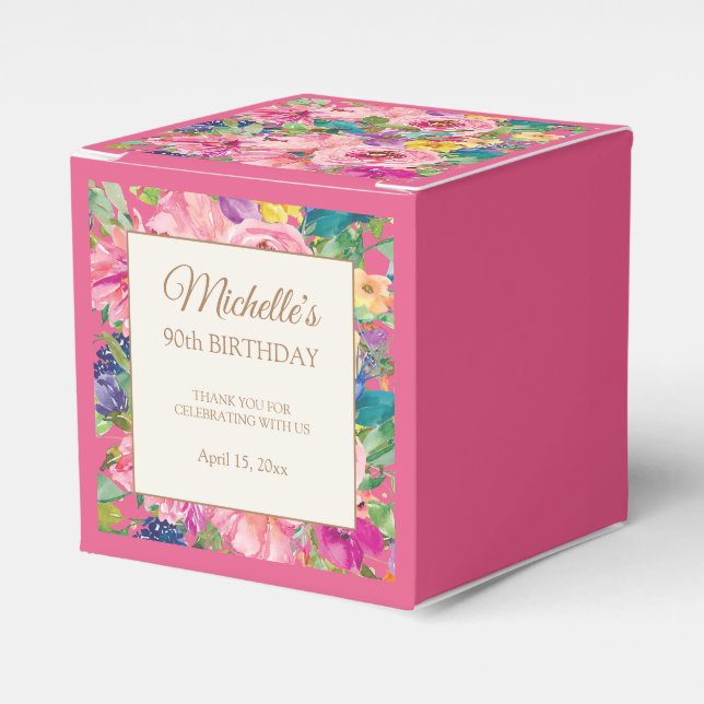 Ballotins Floral rose jaune 90e anniversaire (Verso)