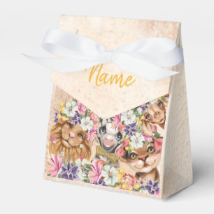 Ballotins Floral Safari sauvage un baby shower d'or