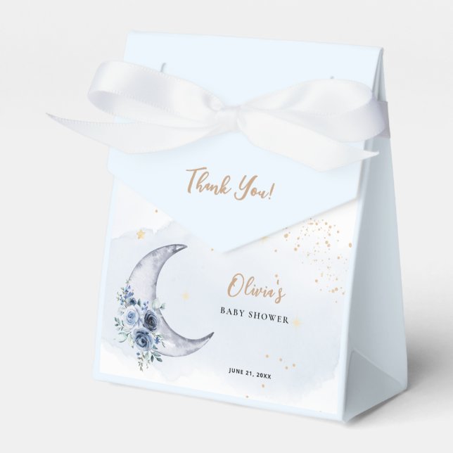 Ballotins Floral Sur Le Baby shower Lune (Verso)