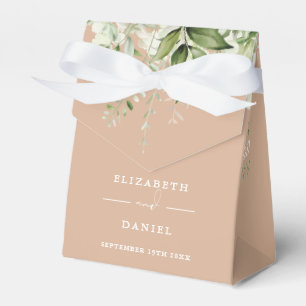 Ballotins Floral vert Monogramme Tan Mariage