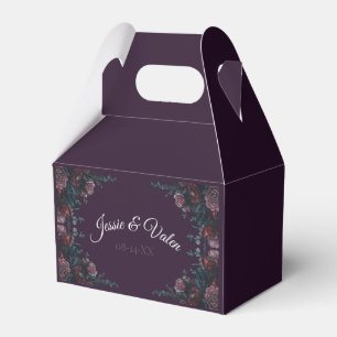 Ballotins Floral Violet foncé Élégant Mariage Maroon Mauve F