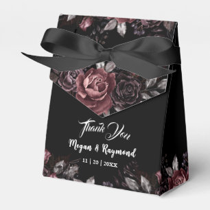 Ballotins Florales noires sombres Élégant Mariage gothique