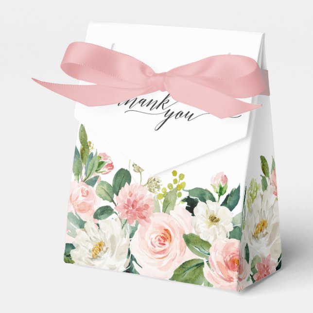 Ballotins Florales rose pâle Mariage botanique moderne (Verso)