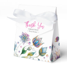 Flores d'aquarelle baby shower Ballotin