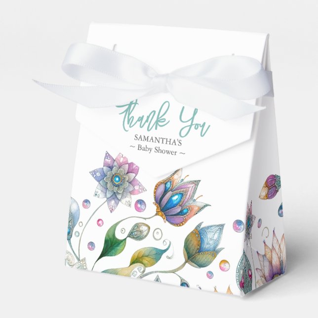 Ballotins Flores d'aquarelle baby shower Ballotin (Verso)