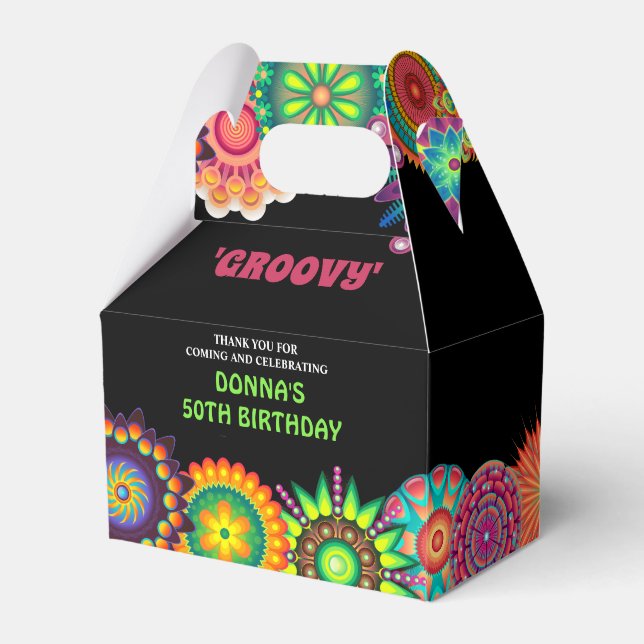 Ballotins Flower Power 70's Colorful Birthday Party (Verso)