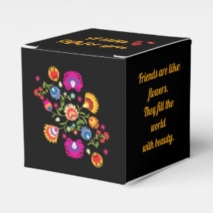 Ballotins folklore polonais personnalisé avec fleurs roses F