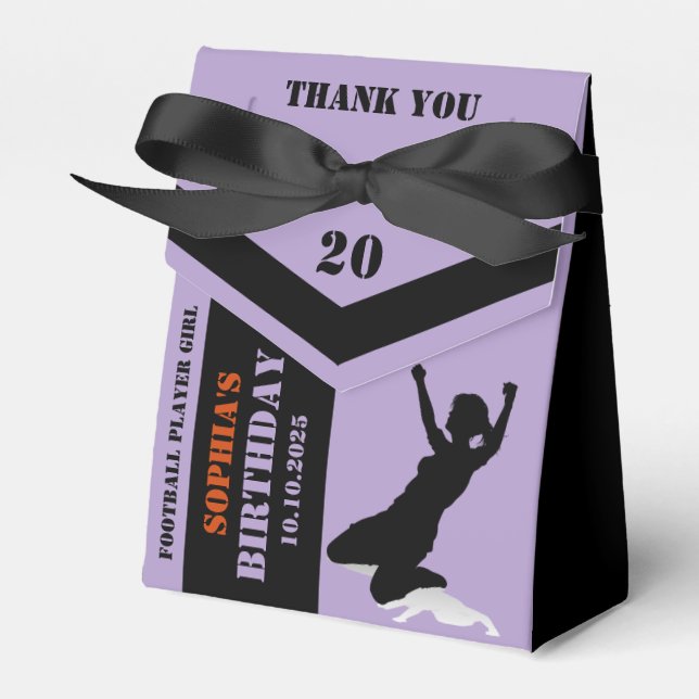 Ballotins Football, Joueuse de football Fille Anniversaire (Verso)