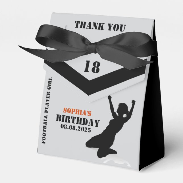 Ballotins Football, Joueuse de football Fille Anniversaire (Verso)