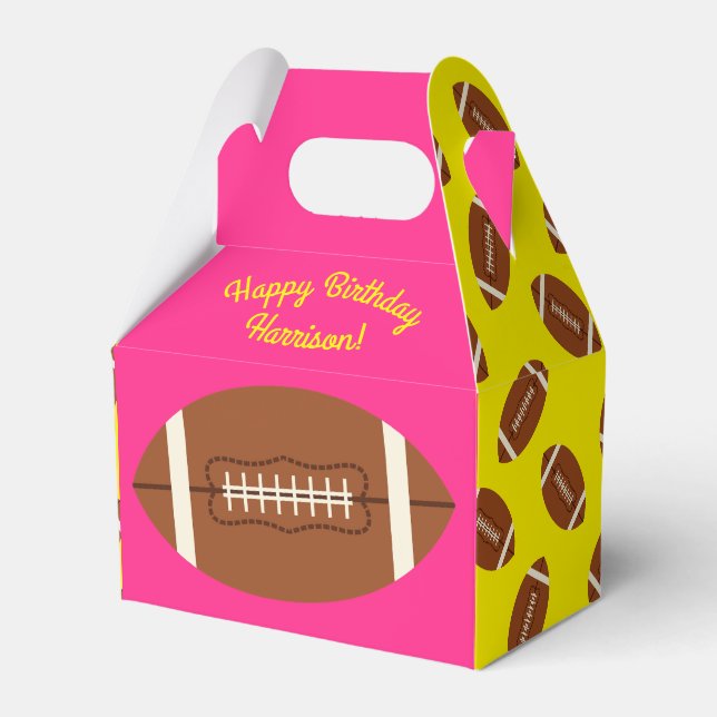 Ballotins Football Sports Anniversaire fête rose (Verso)