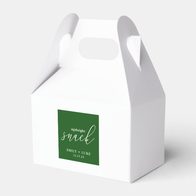 Ballotins Forest Green Snack Midnight Custom Wedding Gable (Verso)