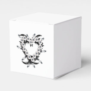 Ballotins Forme de coeur en plume et perle noire