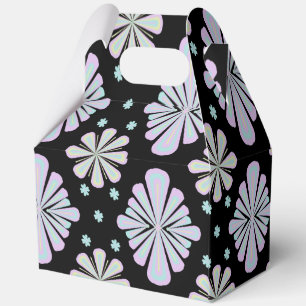 Ballotins Formes florales pastel sur fond noir