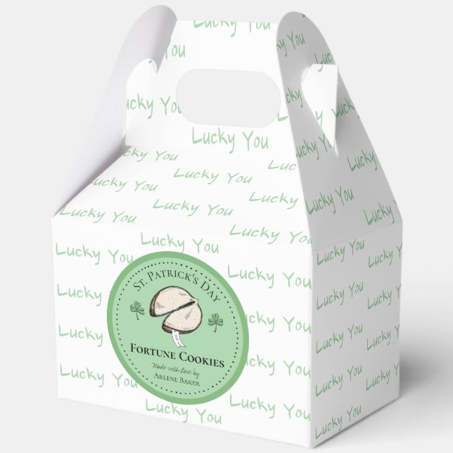 Ballotins Fortune Cookie maison St. Patrick's Day Boxes (Verso)