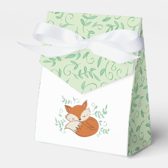 Ballotins Fox Baby shower Animaux boisés (Verso)