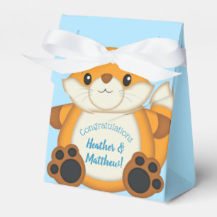 Ballotins Fox Baby shower bleu