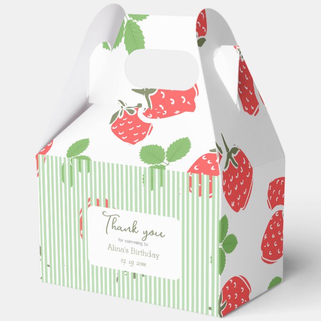 Ballotins Fraise et rayures sur mesure Green RE (Recto)