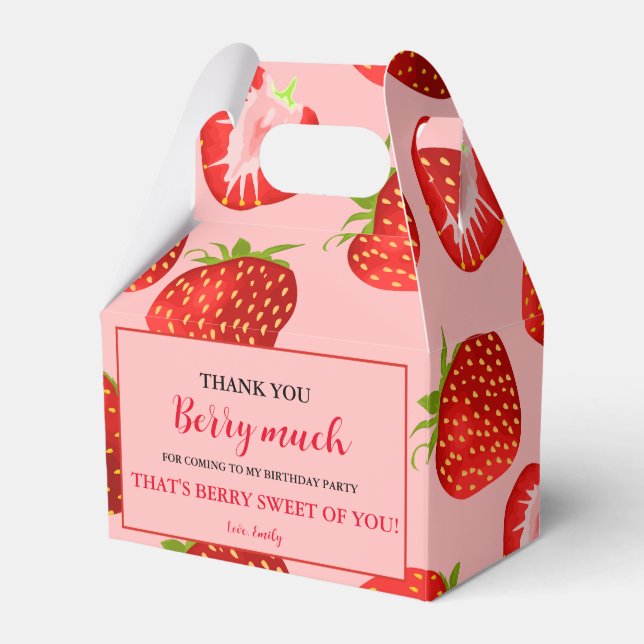 Ballotins Fraise Fille Anniversaire Berry Sweet| Berry First (Verso)