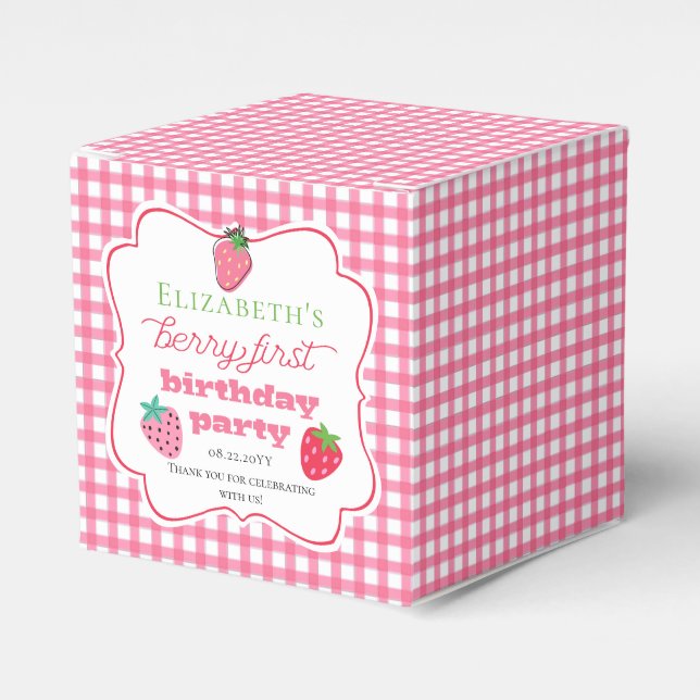 Ballotins Fraises Fille Berry Premier anniversaire fête (Verso)