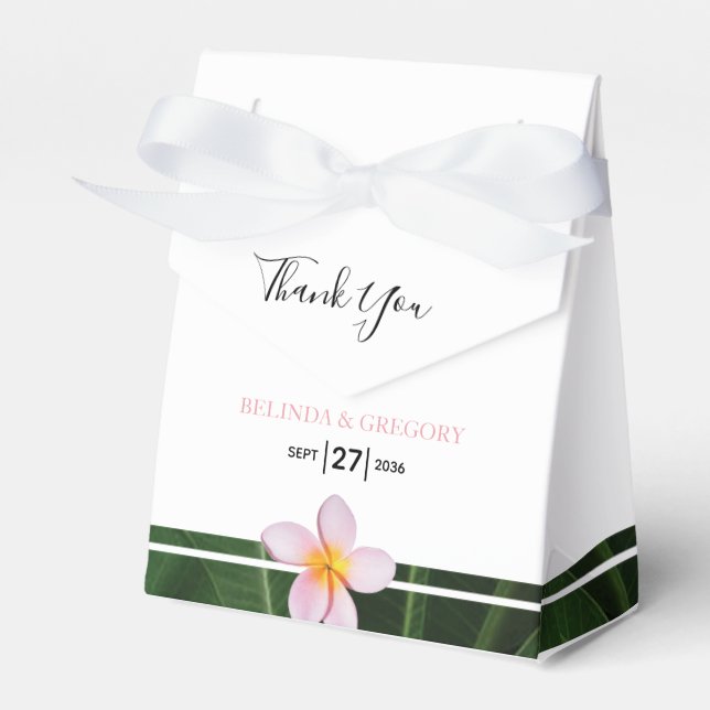 Ballotins Frangipani rose Plumeria Mariage (Verso)