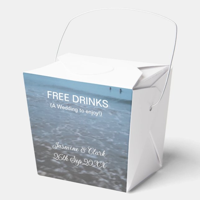 Ballotins Free drinks save the date beach wedding add name  (Recto)