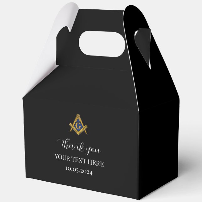 Ballotins Freemason Masonic Black Minimalist Elegant Modern (Recto)