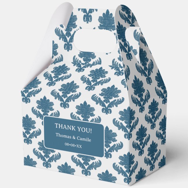 Ballotins French Tapestry Blue and White THANK YOU (Recto)