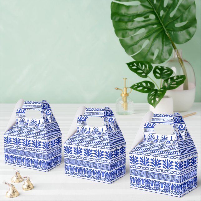 Ballotins Fret grec, Motif méditerranéen, Bleu (Multiple)