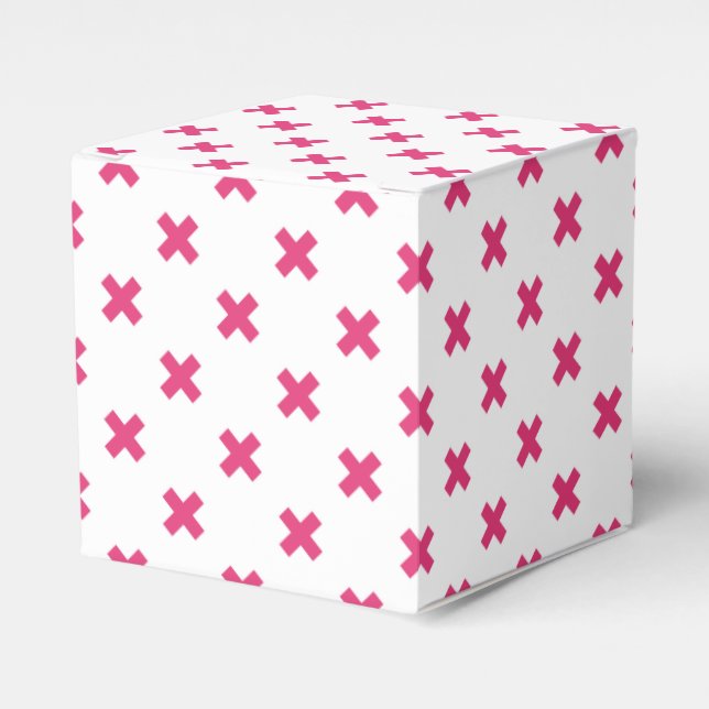 Ballotins Fuchsia croix sur le blanc (Verso)