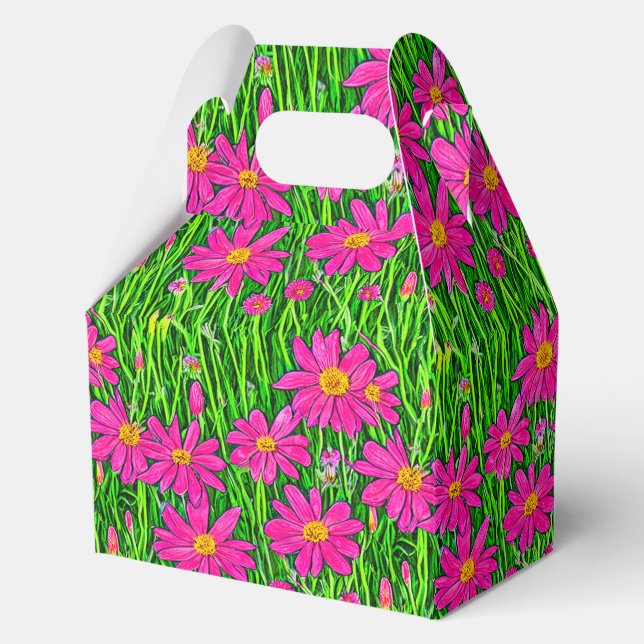 Ballotins Fuchsia Fleurs sauvages roses dans un champ (Recto)