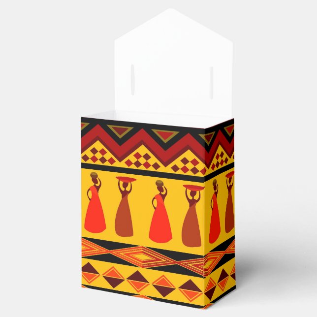 Ballotins Fun African Tribal motif boîte de préférence (Ouvert)