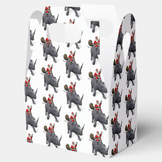 Ballotins Funny Père Noël Sur Rhino Rhinoceros