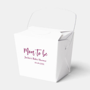 Ballotins Futur maman baby shower nom date rose simple minim